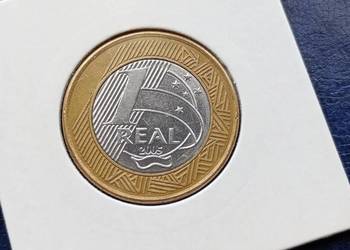 Stare monety 1 real 2005 Brazylia
