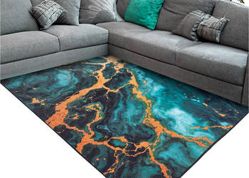Dywan NOVO Strado nowoczesny do salonu marmurowy wzór velvet Malachit 100x…