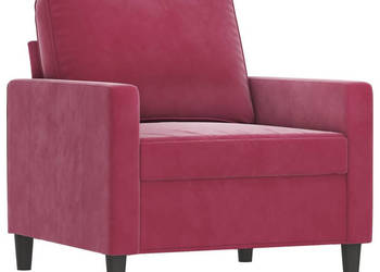Fotel winna czerwień 60 cm obity aksamitem WM-359183