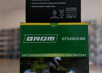 Akumulator motocyklowy GROM Y/GTX20CH-BS 12V 18Ah 270A L+