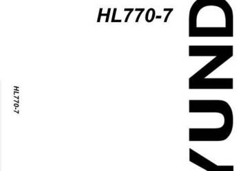 Hyundai HL740-9S, HL757-9S, HL760-9S, HL770-7, HL770-9S instrukcja obsługi