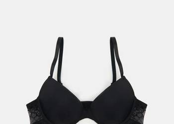 czarny biustonosz push-up Sinsay