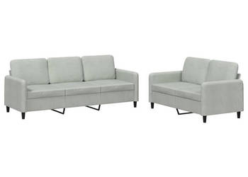 2-cz. komplet wypoczynkowy jasnoszary aksamitny WM-3202014