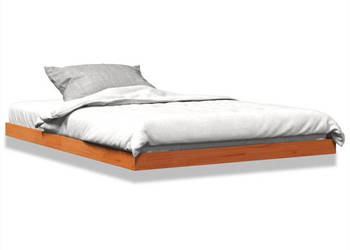 Rama łóżka woskowy brąz lite drewno sosnowe 135x190 cm WM-847155
