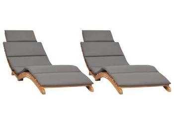 vidaXL Leżaki z poduszkami, 2 szt.(SKU:3143634)