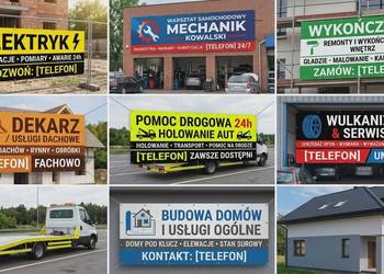 Baner reklamowy dla BUDOWLANKI i MECHANIKI – Gotowy w 24h! Zdobądź klientów