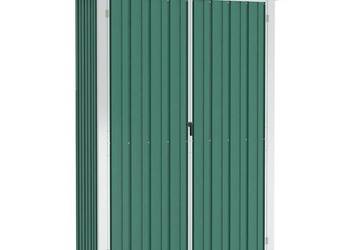 Szopa ogrodowa, zielona, 116x45x175 cm, stal galwanizowana（SKU:46301）