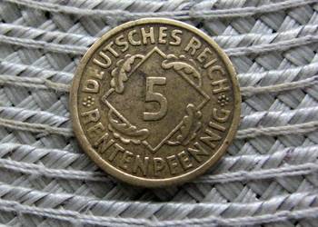 Niemcy ( Weimar ) 5 Rentenpfennig 1924r - A