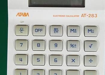 Kalkulator ATABA AT-283 proste funkcje arytmet. + - x / % M+- 1,5VAA