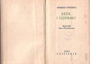 (8986) KRZYK Z GŁĘBOKOŚCI – GEORGES DUHAMEL
