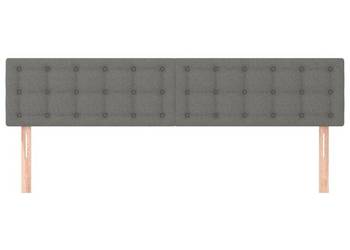 vidaXL Zagłówki do łóżka, 2 szt., ciemnoszary, 80x5x78/88 cm（SKU:346477）