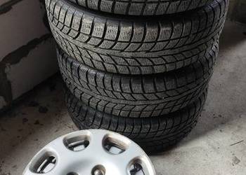 Koła zimowe 14 cali do Peugeot 206, śruby, kołpaki, stan db, 4 sztuki