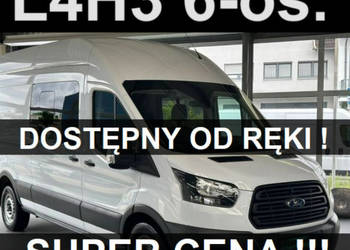 Ford Transit L4H3 165KM 6-osob. Kamera Czujniki Dostępny od ręki ! Niska C…