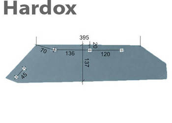 Lemiesz 300hektarów HARDOX 969129/L części do pługa KRONE