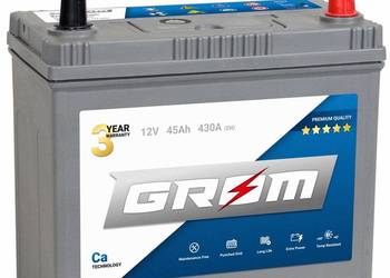 Akumulator 45Ah 430A GROM Japan Lewy/Prawy Plus Tczew