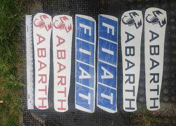 Naklejki,emblematy Abarth i Fiat