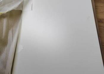 Blat laminowany biały 160 x 80 cm do biurka, stołu, stolika