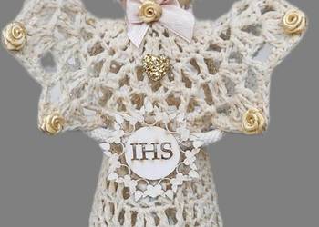 Pamiątka Pierwszej Komunii-Aniołek ręcznie wykonany