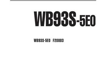 WB93S-5E0 Komatsu  @ instrukcja serwisowa napraw j polski