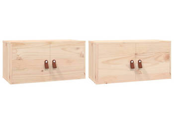 Szafki ścienne 2 szt. 60x30x30 cm lite drewno sosnowe WM-818366
