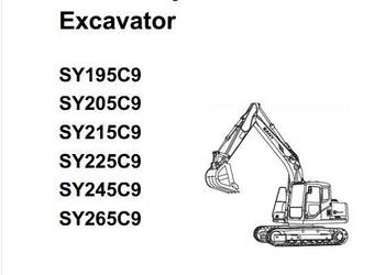 Sany SY75 SY115C9 135C 155H SY195C9 SY205 SY215 225 245 265 instrukcja DTR