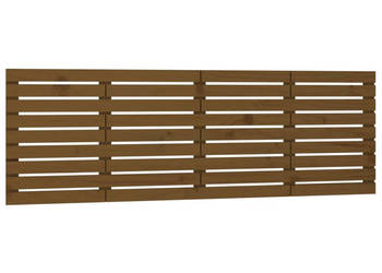 Wezgłowie łóżka miodowy brąz 206x3x63 cm lite drewno sosnowe WM-824721