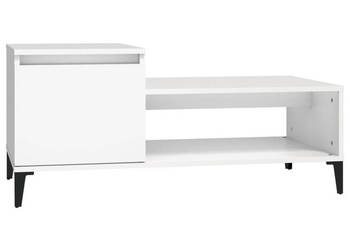 Stolik kawowy biały 100x50x45 cm materiał drewnopochodny WM-821132