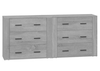 Szafki 2 szt. szary dąb sonoma materiał drewnopochodny WM-3185413