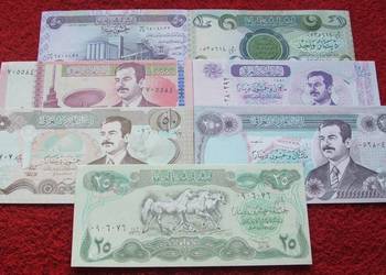 IRAK HUSAJN (2) Kolekcjonerskie Banknoty Zestaw - 7 szt. UNC