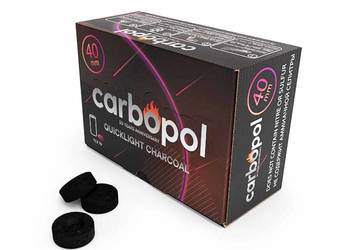 Carbopol Węgiel Samorozpalający do Fajki Wodnej Shishy Sziszy | 40mm Box