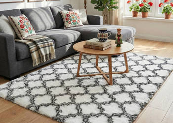 Dywan do salonu shaggy DECOR antypoślizgowy miękki puszysty modny 100x150…