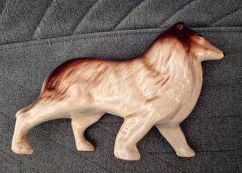 Figurka porcelanowa pies Collie - owczarek Szkocki