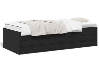 Łóżko dzienne z szufladami bez materaca czarna 100x200 cm WM-3280868