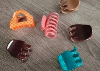 Klamry spinki do włosów zapinki kolorowe 6 sztuk