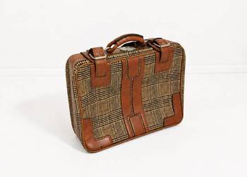 Stylowa Walizka Vintage / Retro – Lata 70./80. – Klasyczna Krata