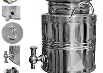 Beczułka bańka ze stali nierdzewnej inox ANTAŁEK beczka 3L z kranem 1/2"