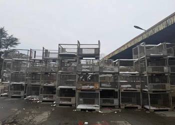 Gitterbox TUV 1500 SZTUK Paleta ładunkowa skrzyniowa osiatkowana z otwiera…