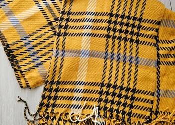 Szalik krata musztardowy