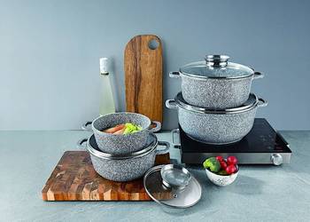 209 zł Garnki marmurkowe Klonberg szare i czarne