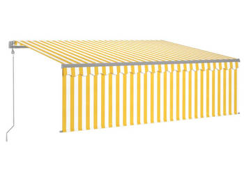 Automatyczna markiza z zasłoną LED i czujnikiem wiatru 4x3 m WM-3069433