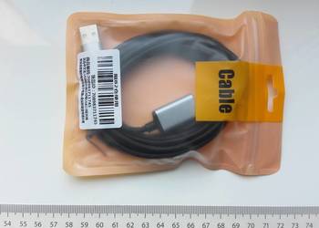 Przedłużacz USB 2.0, kabel długości 3m, 300cm, metalowe końc