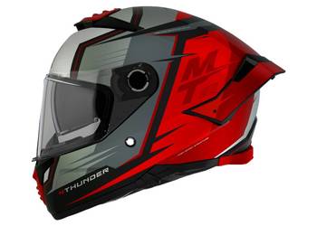 KASK MT THUNDER 4 SV Pental Matt  Szaro czerwony  S/M