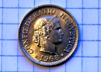 10 RAPPÓW ( 10 CENTYMÓW ) 1968 ROK - SZWAJCARIA