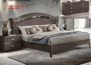 Zestaw do sypialni Bona 154 ring, komoda 6s brązowo-srebrny WYPRZEDAŻ