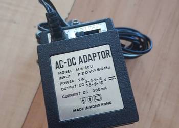 adapter zasilacz ładowarka AC-DC 3 4,5 6 7,5 9 12V 300mA 220V