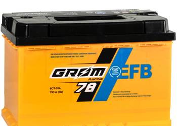 AKUMULATOR 78Ah 750A GROM RACING EFB CHOPINA 1 DARMOWA DOSTAWA