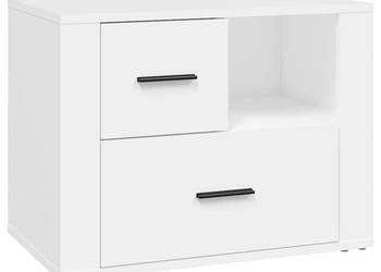 Szafka nocna biała 60x36x45 cm materiał drewnopochodny WM-816736