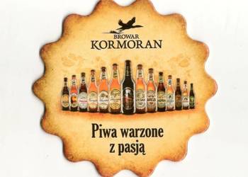 Kormoran - podstawka do piwa. Nr. 1.