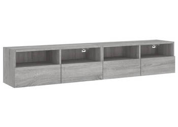 Ścienne szafki TV 2 szt. szary dąb sonoma 80x30x30 cm WM-836879