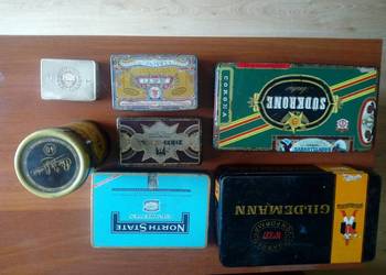 Puszki pudełka po tytoniu i papierosach Puszki pudełka po tytoniu i papierosach